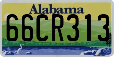 AL license plate 66CR313