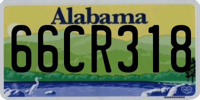 AL license plate 66CR318