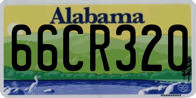 AL license plate 66CR320