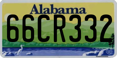 AL license plate 66CR332