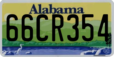 AL license plate 66CR354