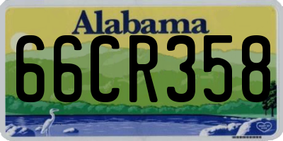 AL license plate 66CR358