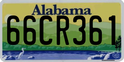 AL license plate 66CR361