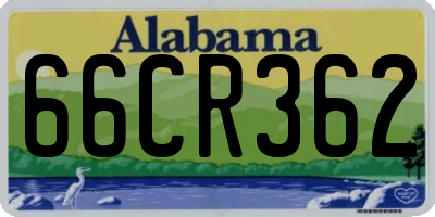 AL license plate 66CR362