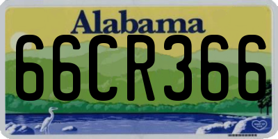 AL license plate 66CR366