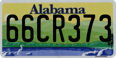 AL license plate 66CR373