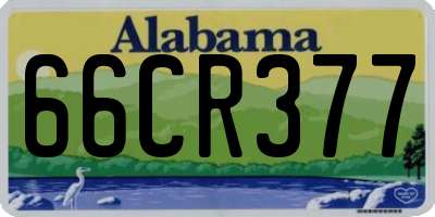 AL license plate 66CR377