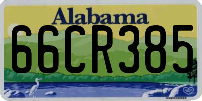 AL license plate 66CR385