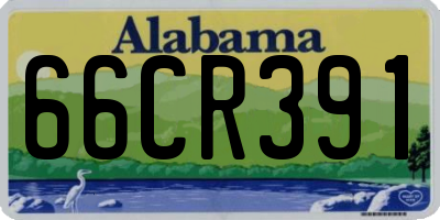 AL license plate 66CR391