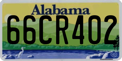 AL license plate 66CR402