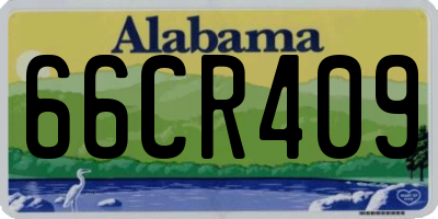 AL license plate 66CR409