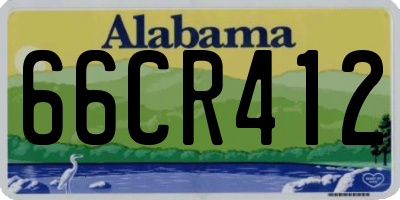 AL license plate 66CR412