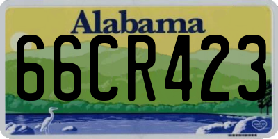 AL license plate 66CR423
