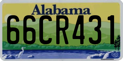 AL license plate 66CR431