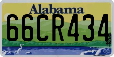 AL license plate 66CR434