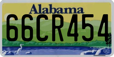 AL license plate 66CR454