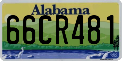AL license plate 66CR481