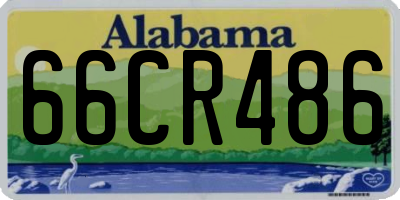 AL license plate 66CR486