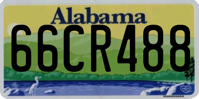 AL license plate 66CR488