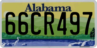 AL license plate 66CR497