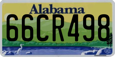 AL license plate 66CR498