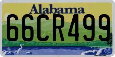 AL license plate 66CR499