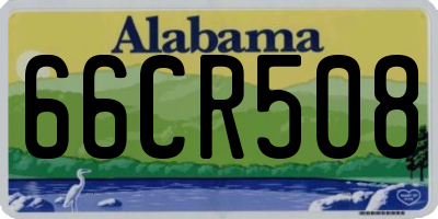 AL license plate 66CR508