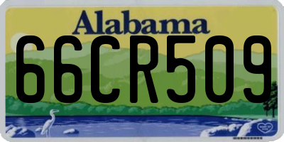 AL license plate 66CR509