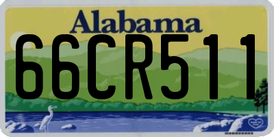 AL license plate 66CR511