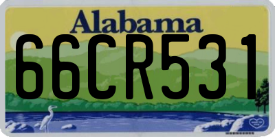AL license plate 66CR531