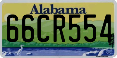 AL license plate 66CR554