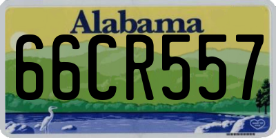 AL license plate 66CR557