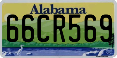 AL license plate 66CR569