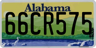 AL license plate 66CR575