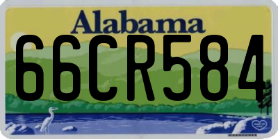 AL license plate 66CR584
