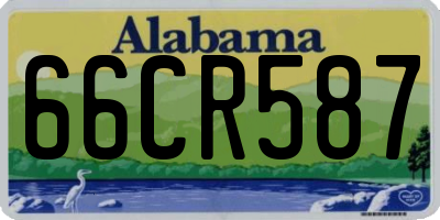 AL license plate 66CR587