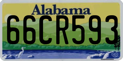 AL license plate 66CR593