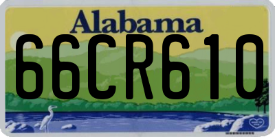 AL license plate 66CR610