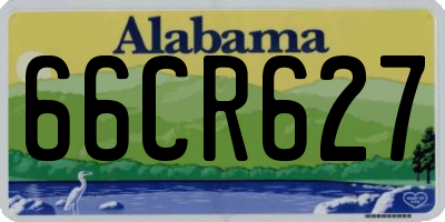 AL license plate 66CR627