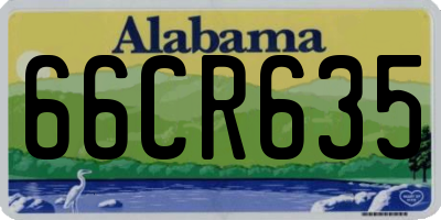 AL license plate 66CR635