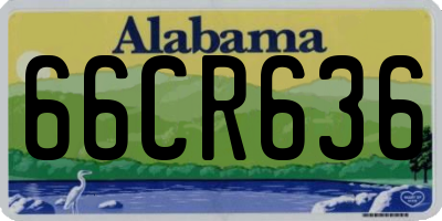 AL license plate 66CR636