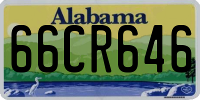AL license plate 66CR646