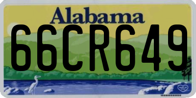 AL license plate 66CR649