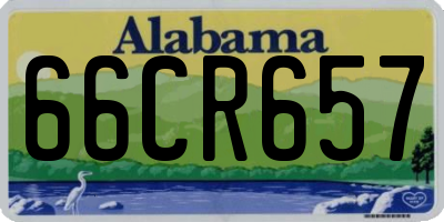 AL license plate 66CR657