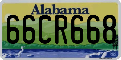 AL license plate 66CR668