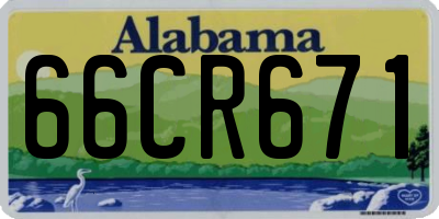 AL license plate 66CR671
