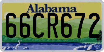 AL license plate 66CR672