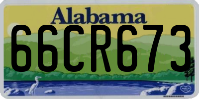 AL license plate 66CR673