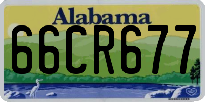 AL license plate 66CR677