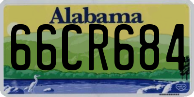 AL license plate 66CR684